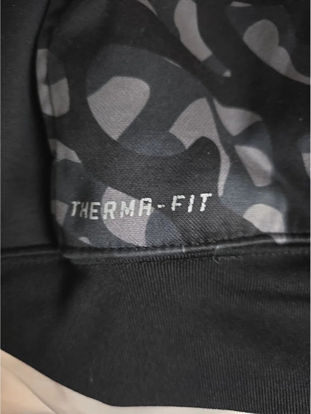 Jordan Therma-Fit Black Hoodie with Camouflage Panel and FLY Print
